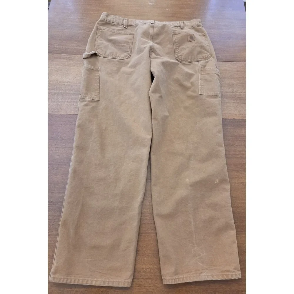 mens carhartt Utility pants Loose Original Fit 40x31 Brown 42x33 Canvas‎